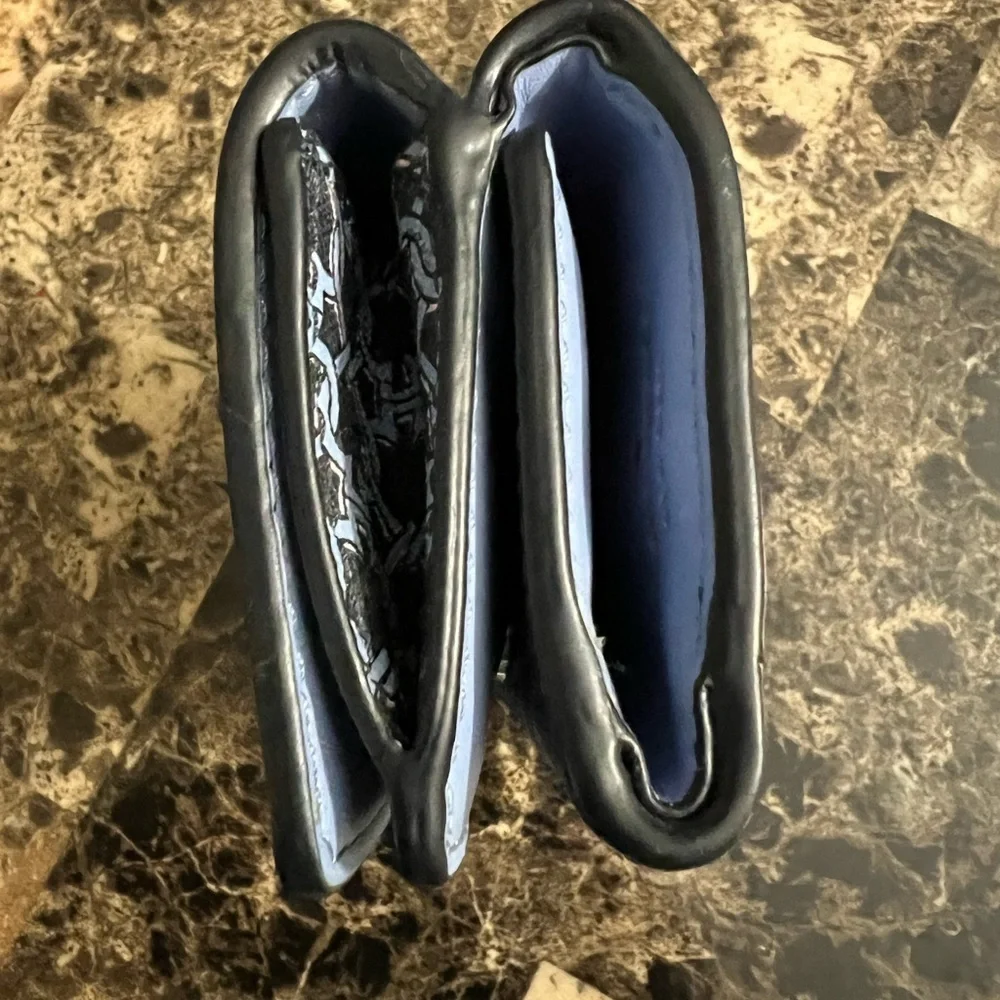 Kate Spade Geometric Blue multi fold wallet NWOT
